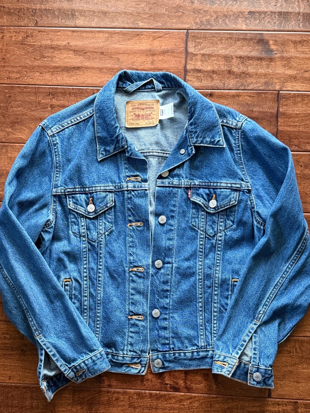 Vintage Levi's 37488 - 0488 Girl's Denim Trucker Jacket - 100% Cotton
